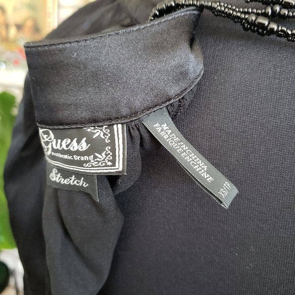 Guess Vintage Black Silk Top size XS - Picture 4 of 4